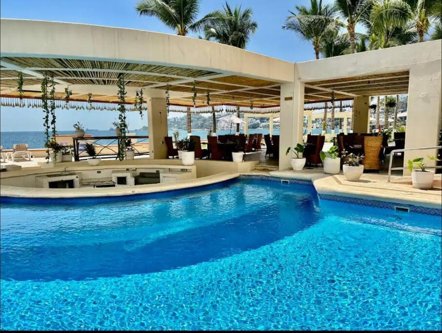 Beautiful Apartment Beach Front, Big Pool Manzanillo Exterior photo