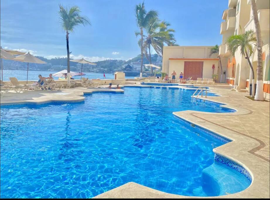 Beautiful Apartment Beach Front, Big Pool Manzanillo Exterior photo